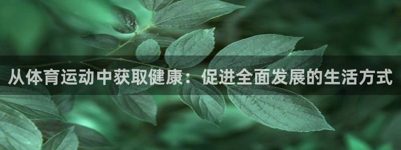 球友体育官网下载手机版：从体育运动中获取健康：促进全面发展的生活方式